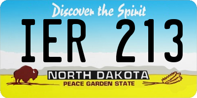 ND license plate IER213