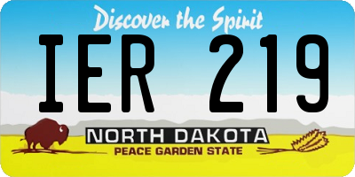 ND license plate IER219