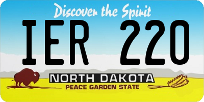 ND license plate IER220