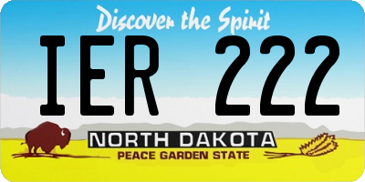 ND license plate IER222
