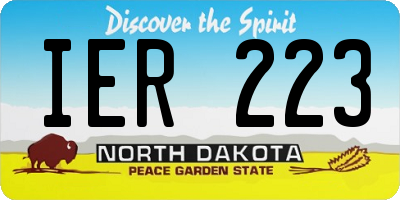 ND license plate IER223