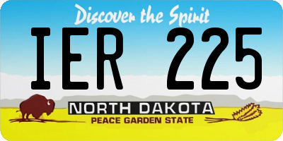 ND license plate IER225