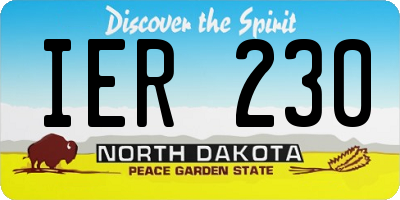 ND license plate IER230