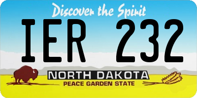 ND license plate IER232