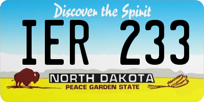 ND license plate IER233