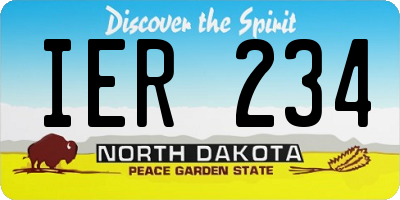ND license plate IER234