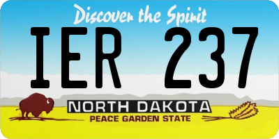 ND license plate IER237
