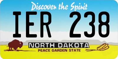 ND license plate IER238
