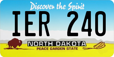 ND license plate IER240