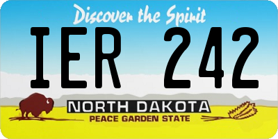 ND license plate IER242