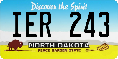 ND license plate IER243