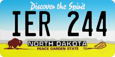 ND license plate IER244
