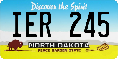 ND license plate IER245