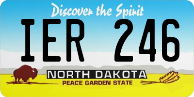 ND license plate IER246