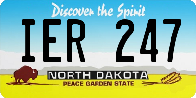 ND license plate IER247