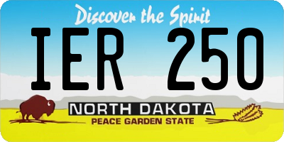 ND license plate IER250
