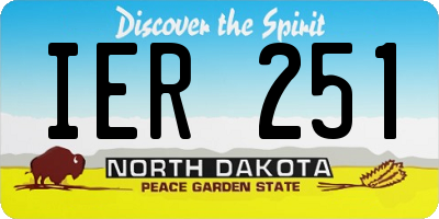 ND license plate IER251