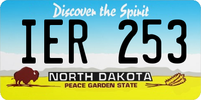 ND license plate IER253