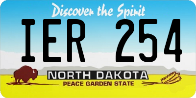 ND license plate IER254