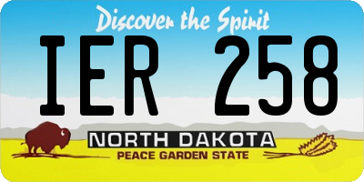 ND license plate IER258
