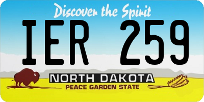 ND license plate IER259