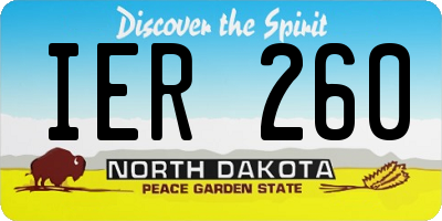 ND license plate IER260