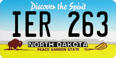 ND license plate IER263