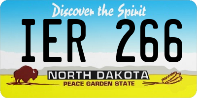 ND license plate IER266