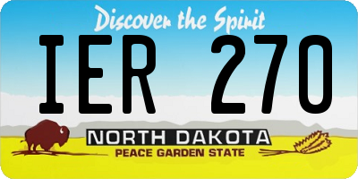 ND license plate IER270
