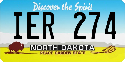 ND license plate IER274