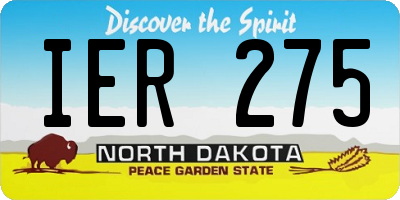 ND license plate IER275