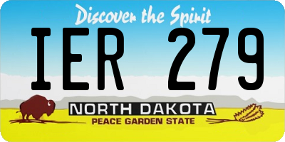 ND license plate IER279