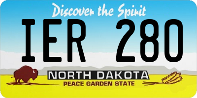 ND license plate IER280