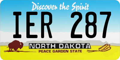 ND license plate IER287