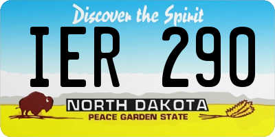 ND license plate IER290