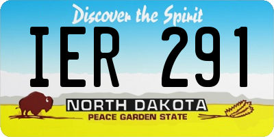 ND license plate IER291