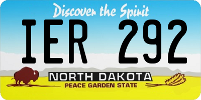 ND license plate IER292