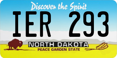 ND license plate IER293