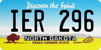 ND license plate IER296