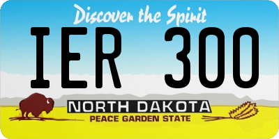 ND license plate IER300