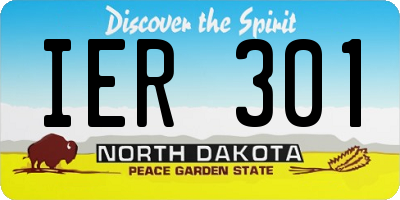 ND license plate IER301