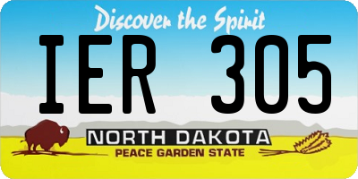 ND license plate IER305