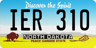 ND license plate IER310