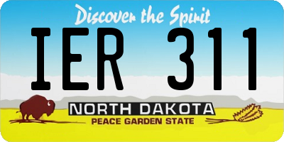 ND license plate IER311