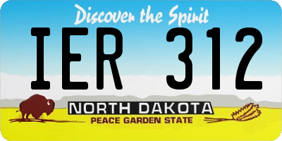 ND license plate IER312