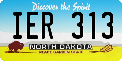 ND license plate IER313