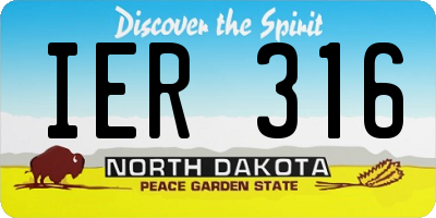 ND license plate IER316