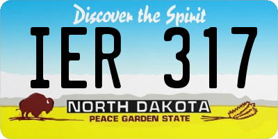 ND license plate IER317