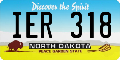 ND license plate IER318