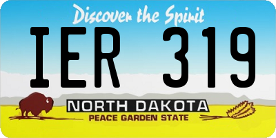 ND license plate IER319